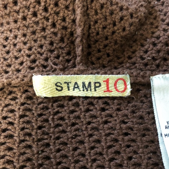 STAMP 10 Brown Crocheted Hoodie - Picture 7 of 9